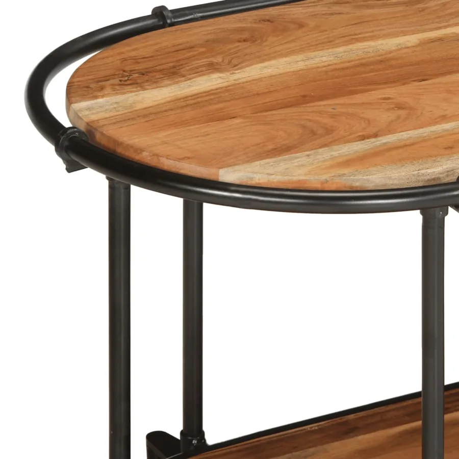 Meuble TV 160x42x40 cm bois d'acacia massif - 6
