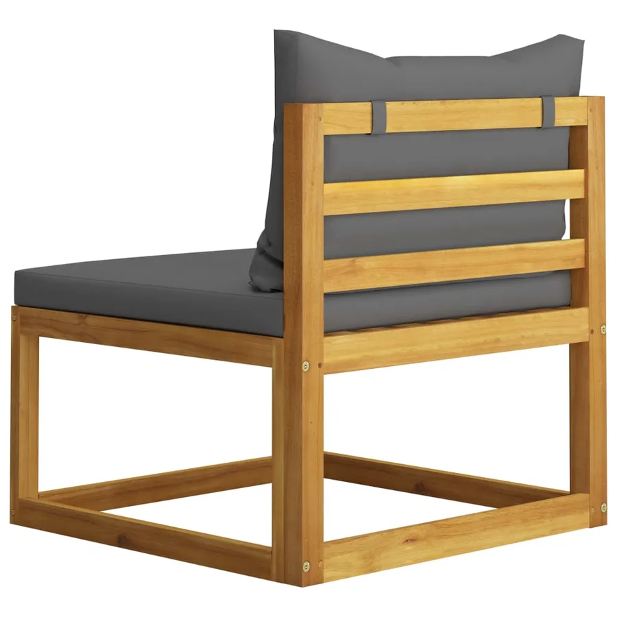 Salon de jardin 12 pcs avec coussin Bois d'acacia solide - 9