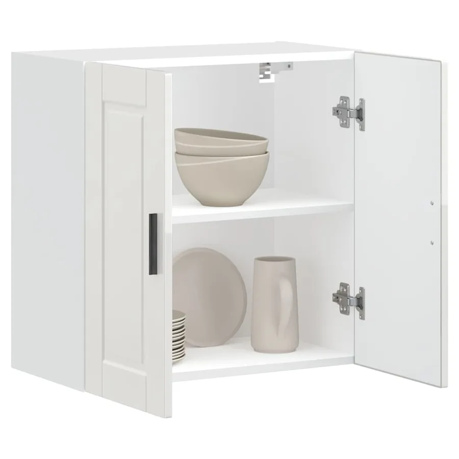 Armoire murale de cuisine Porto blanc brillant bois ingénierie - 4