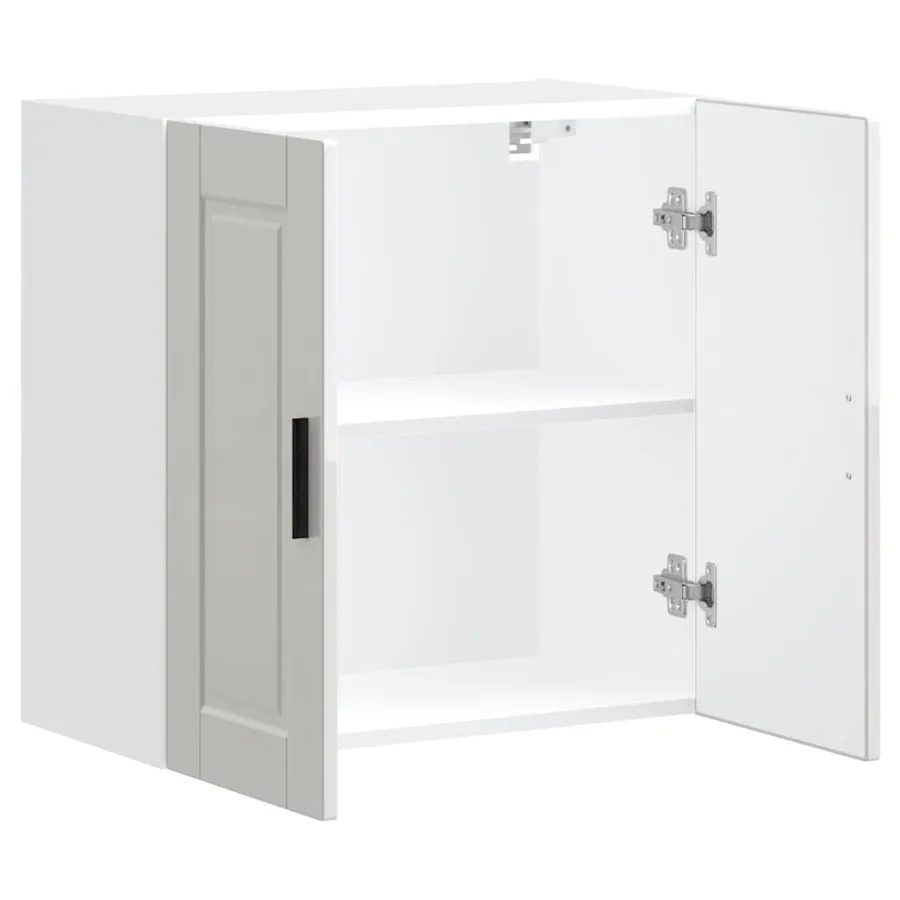 Armoire murale de cuisine Porto blanc brillant bois ingénierie - 5