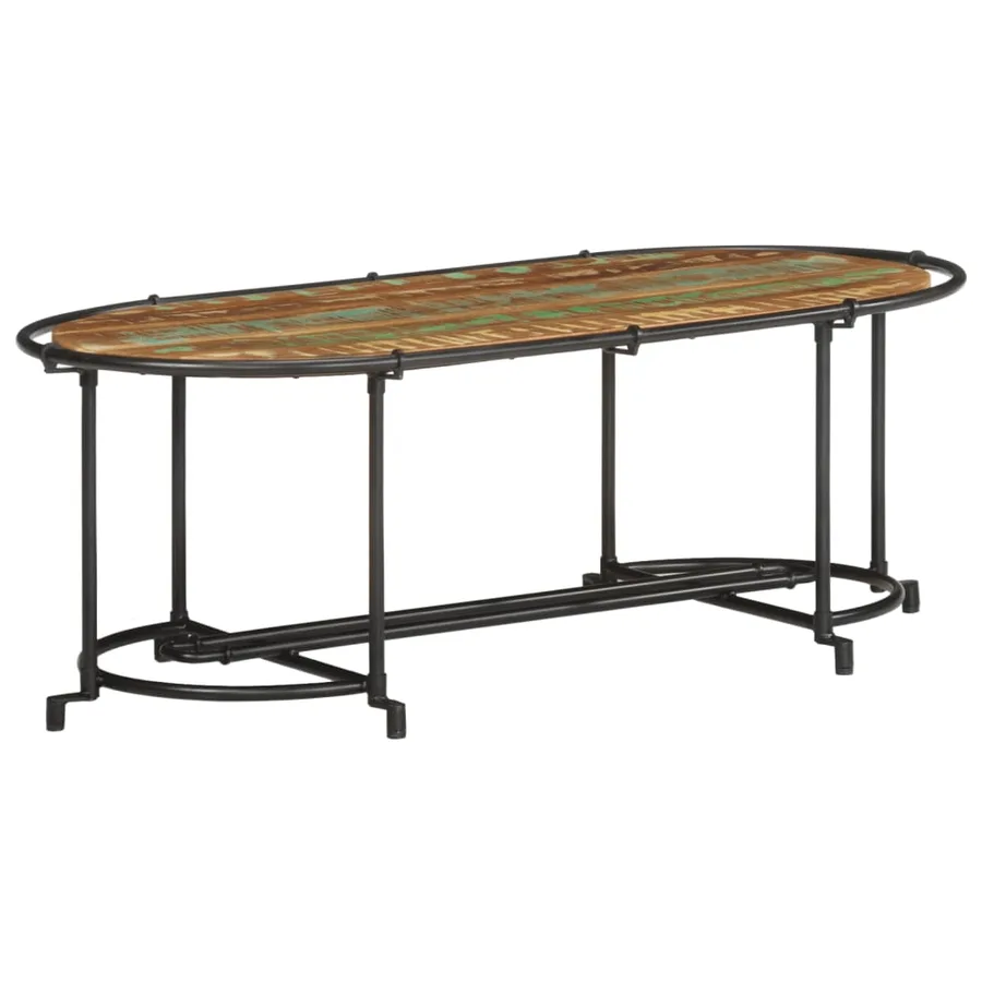Table basse 110x55x40 cm bois massif de récupération - 2