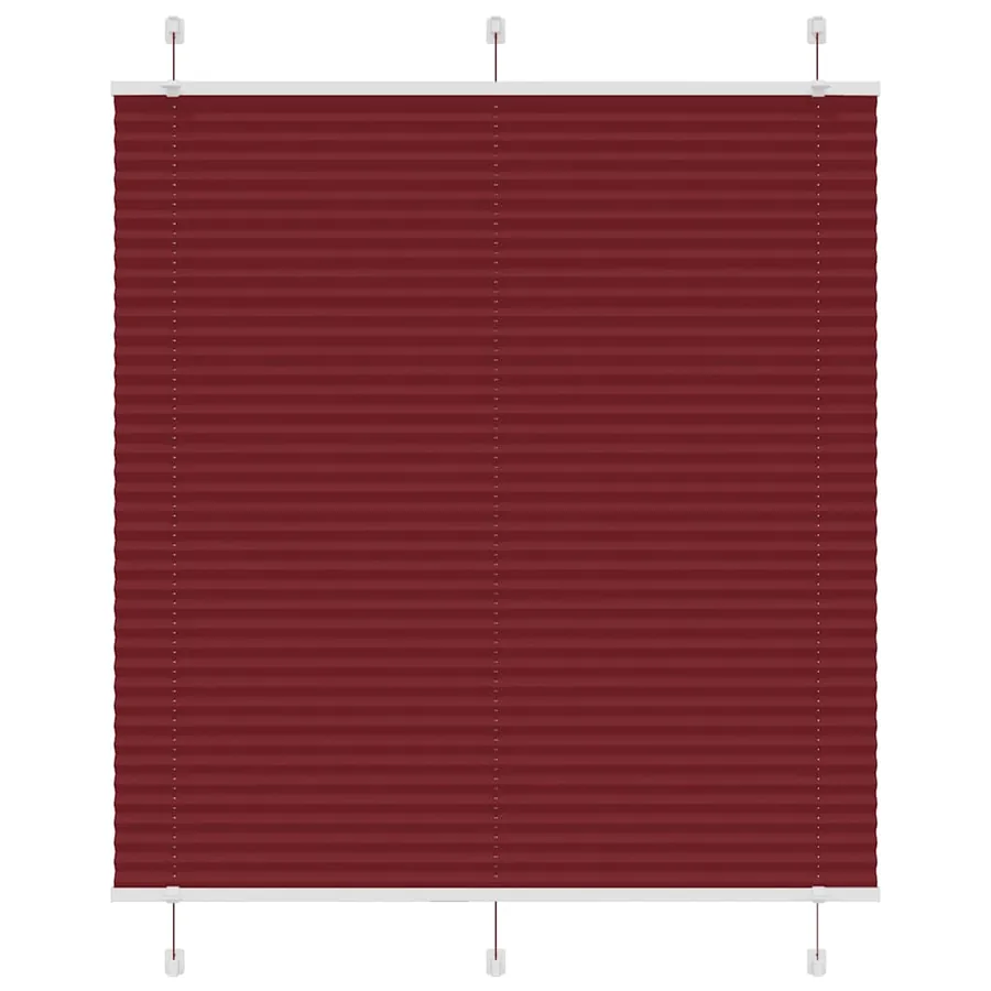 Store plissé rouge bordeaux 120x100 cm largeur du tissu 119,4cm
