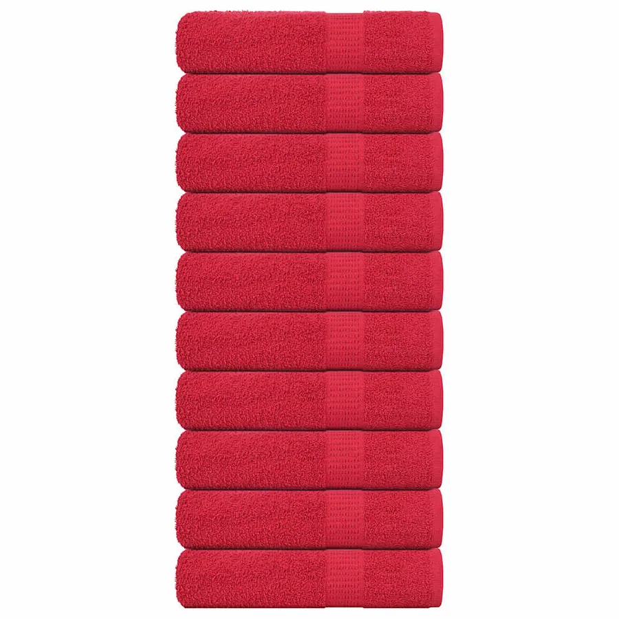 Serviettes de douche FROGN 10 pcs rouge 70x140 cm 360 g/m²
