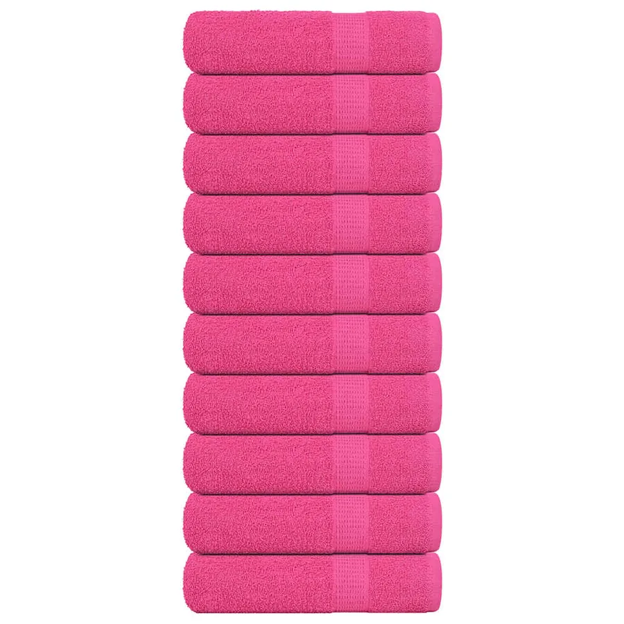 Serviettes de douche FROGN 10 pcs rose 70x140 cm 360 g/m²