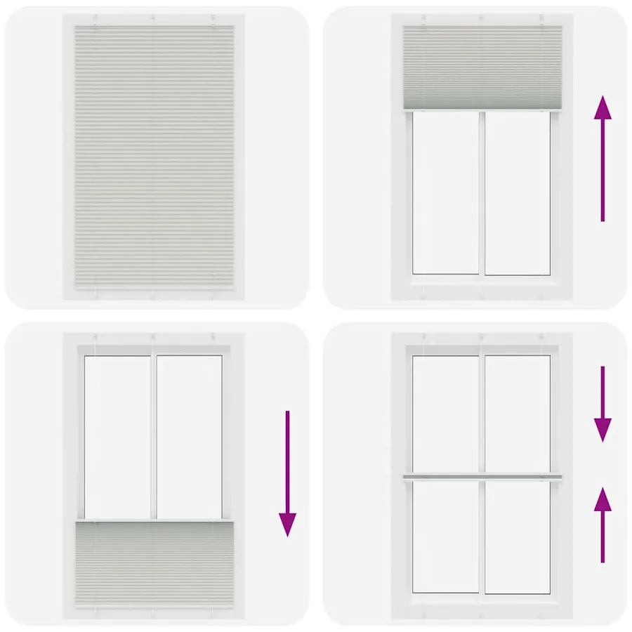 Store plissé gris clair 120x200cm largeur du tissu 119,4cm - 7
