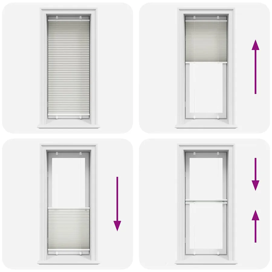 Store plissé gris clair 65x150 cm largeur du tissu 64,4 cm - 5