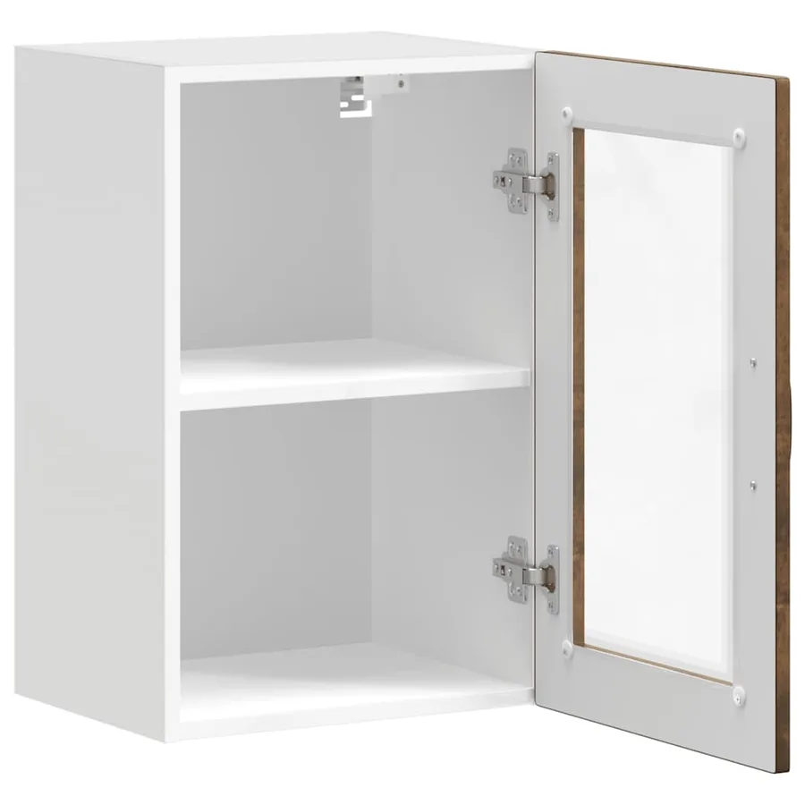 Armoire murale de cuisine avec porte en verre Porto chêne fumé - 7