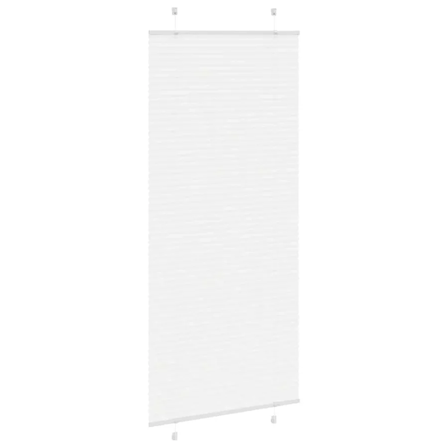 Store plissé blanc 90x200 cm largeur du tissu 89,4 cm polyester - 4