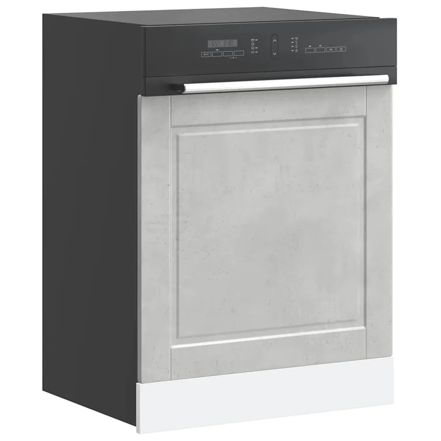Panneau de lave-vaisselle Porto gris béton 60x1,5x57 cm