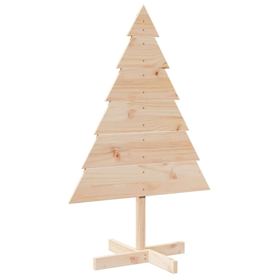 Arbre de Noël en bois pour décoration 110 cm bois massif - 2