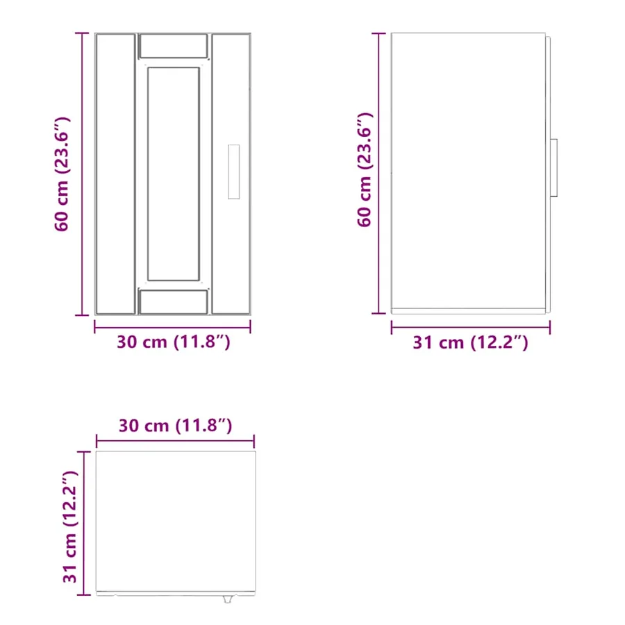 Armoire murale de cuisine Porto blanc brillant bois ingénierie - 10