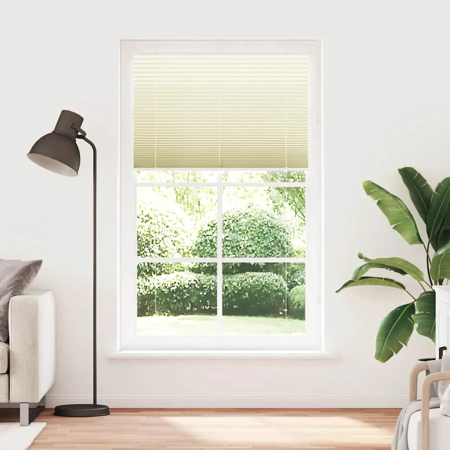 Store plissé crème 115x200cm largeur du tissu 114,4cm polyester - 2