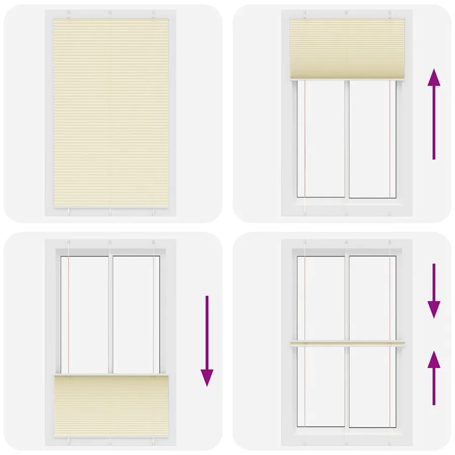 Store plissé crème 115x200cm largeur du tissu 114,4cm polyester - 5