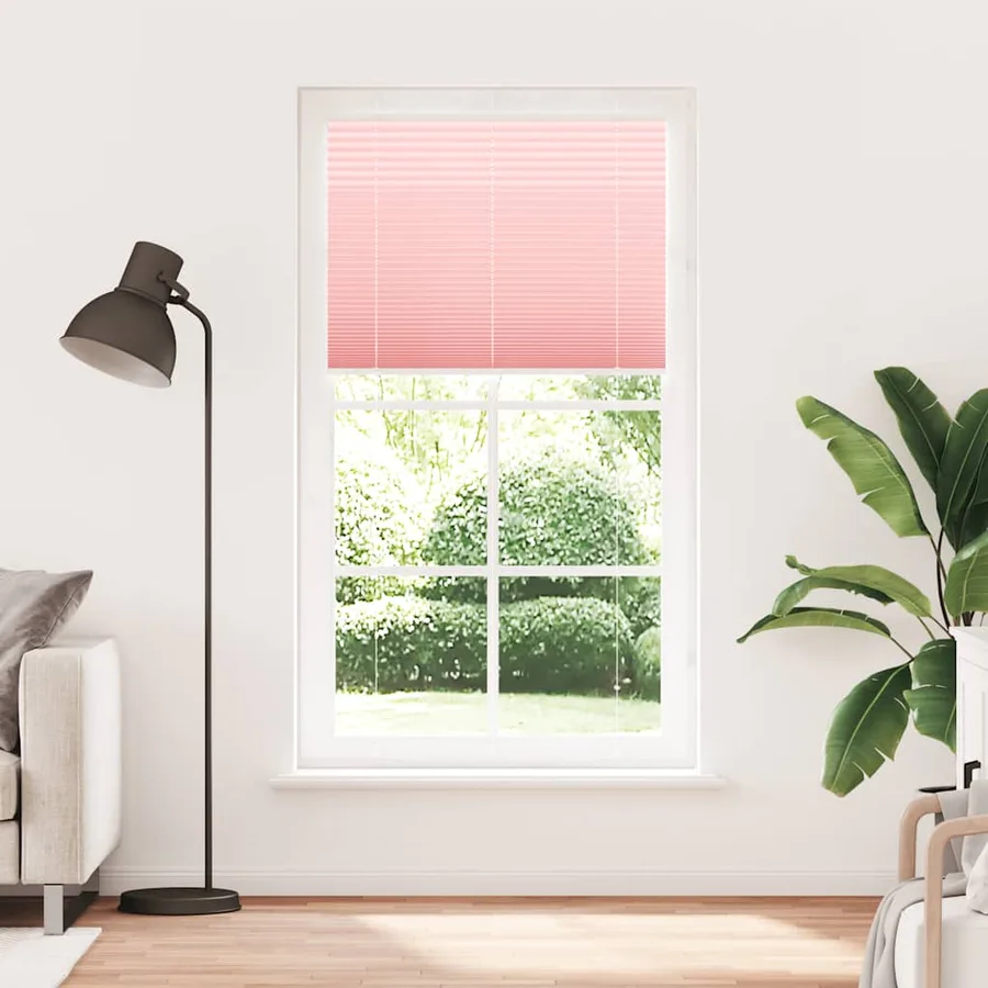 Store plissé rose 105x200 cm largeur du tissu 104,4cm polyester - 2