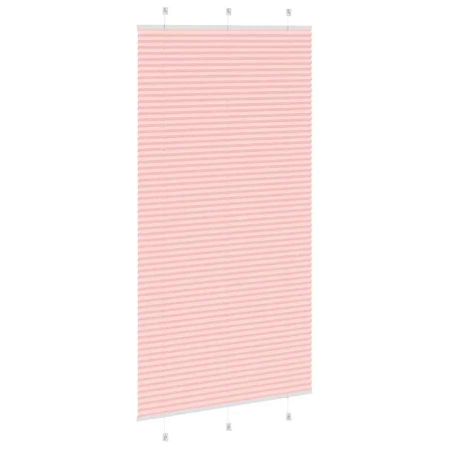 Store plissé rose 105x200 cm largeur du tissu 104,4cm polyester - 4