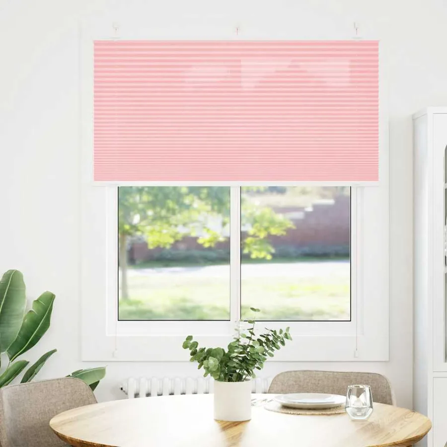 Store plissé rose 115x150 cm largeur du tissu 114,4cm polyester - 2