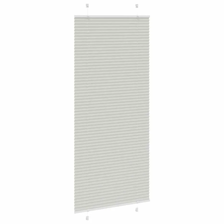 Store plissé gris clair 95x200 cm largeur du tissu 94,4 cm - 4