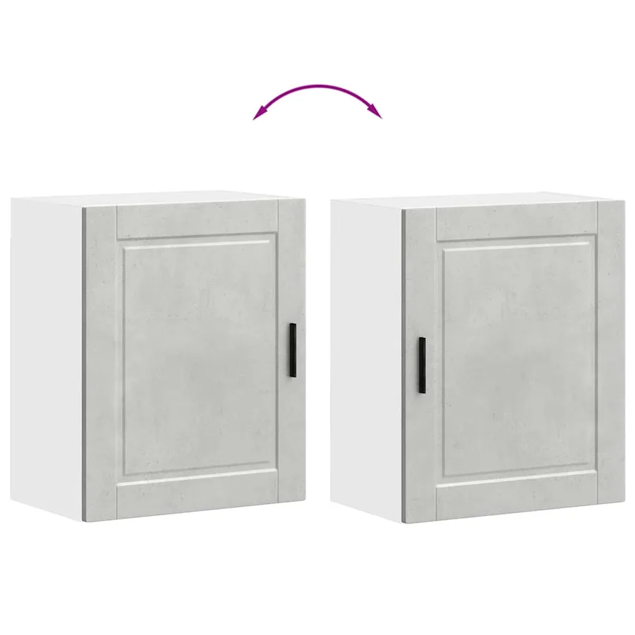 Armoires murales de cuisine 2 pcs Porto gris béton - 10