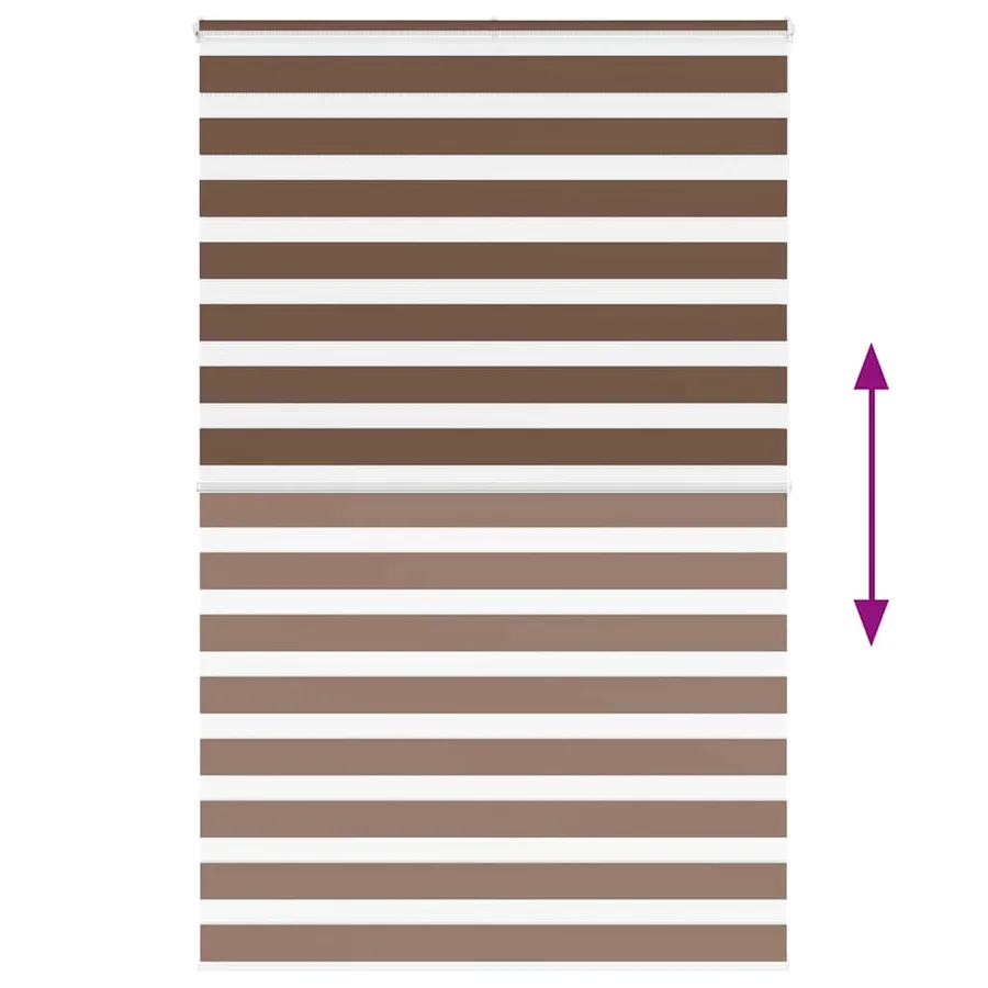 Store zèbre marron 140x200cm largeur du tissu 135,9cm polyester - 5