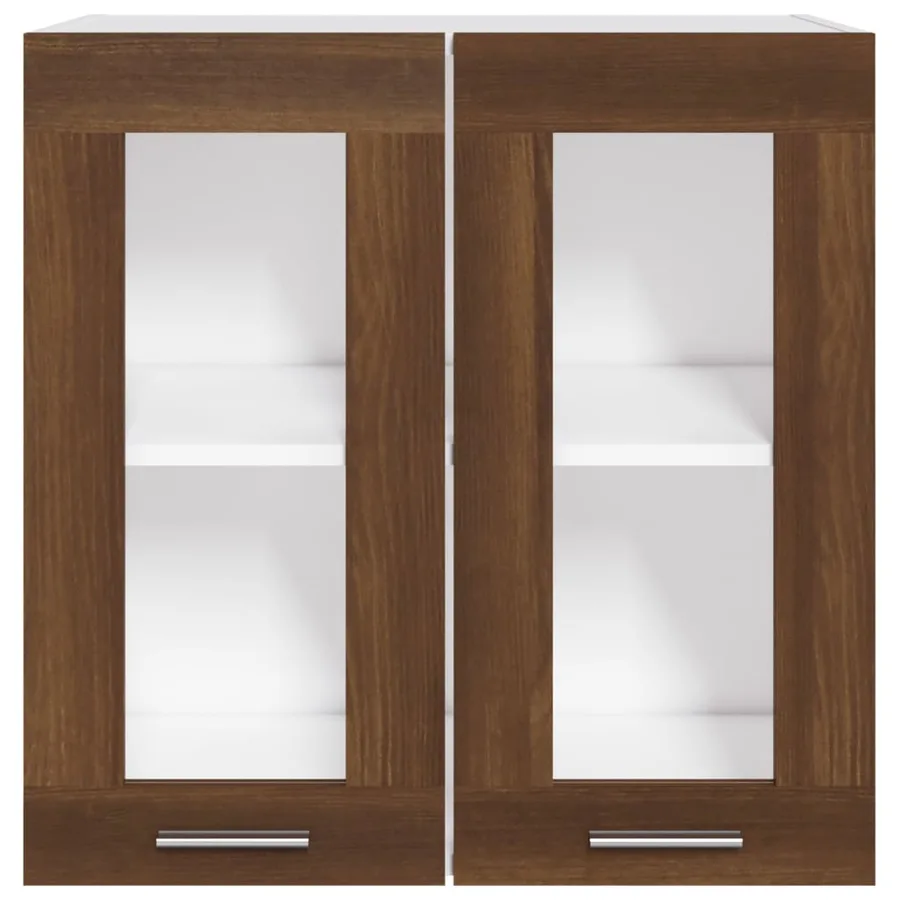 Vitrine suspendue "Lyon" Chêne brun 60 x 31 x 60 cm Bois d'ingénierie - 3
