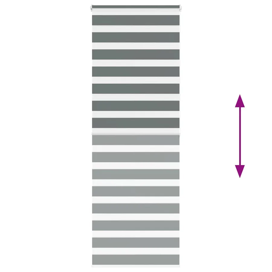 Store zèbre gris foncé largeur du tissu 75,9 cm polyester - 5