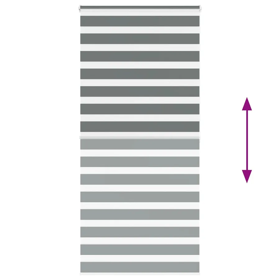 Store zèbre gris foncé largeur du tissu 100,9 cm polyester - 5