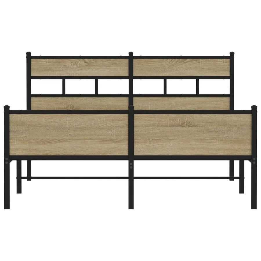 Cadre de lit sans matelas chêne sonoma 137x190 cm - 4