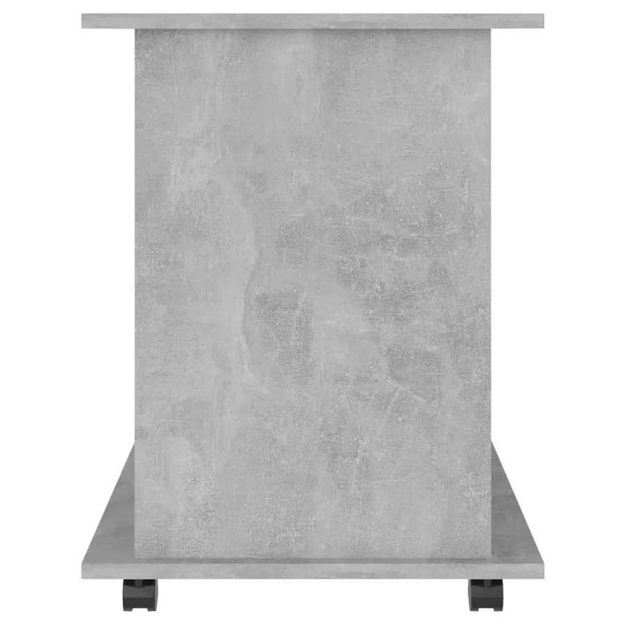 Armoire à roulettes Gris béton 60x45x60 cm Bois d’ingénierie - 5