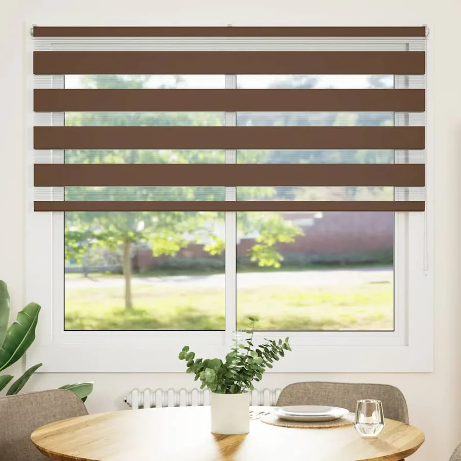 Store zèbre marron 165x150cm largeur du tissu 160,9cm polyester - 2