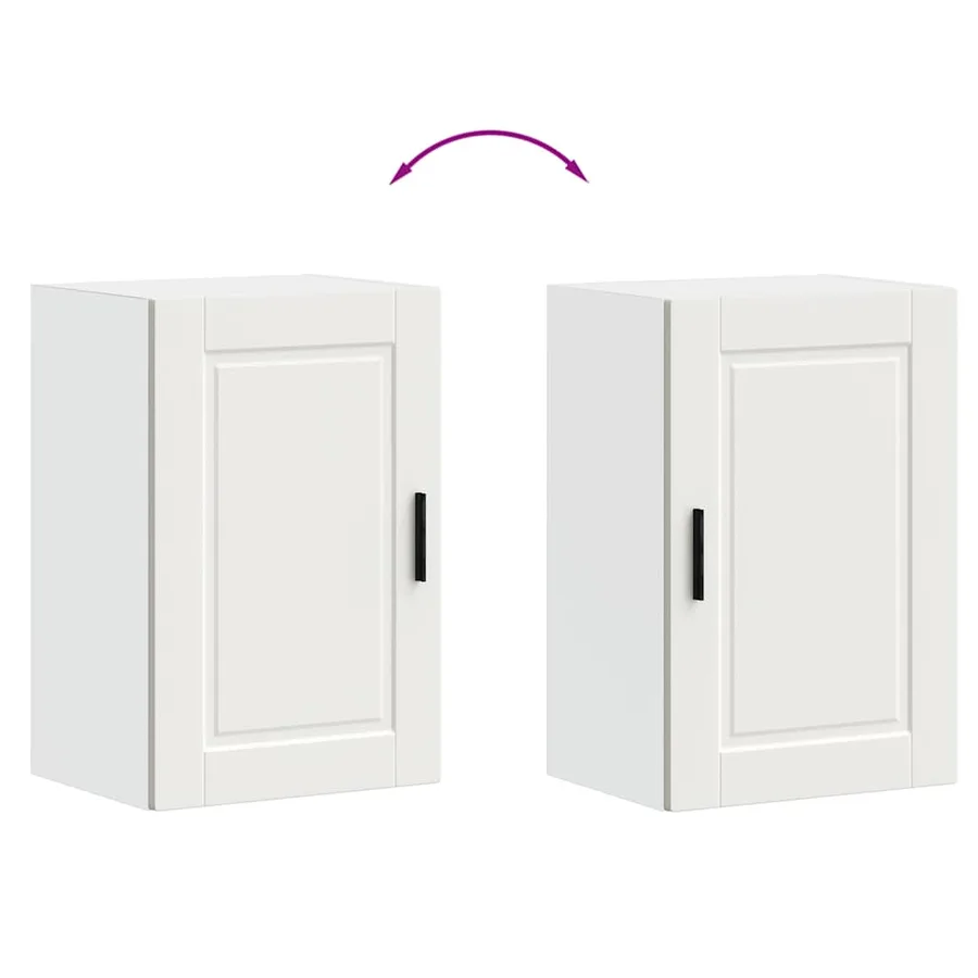 Armoire murale de cuisine Porto blanc bois d'ingénierie - 9