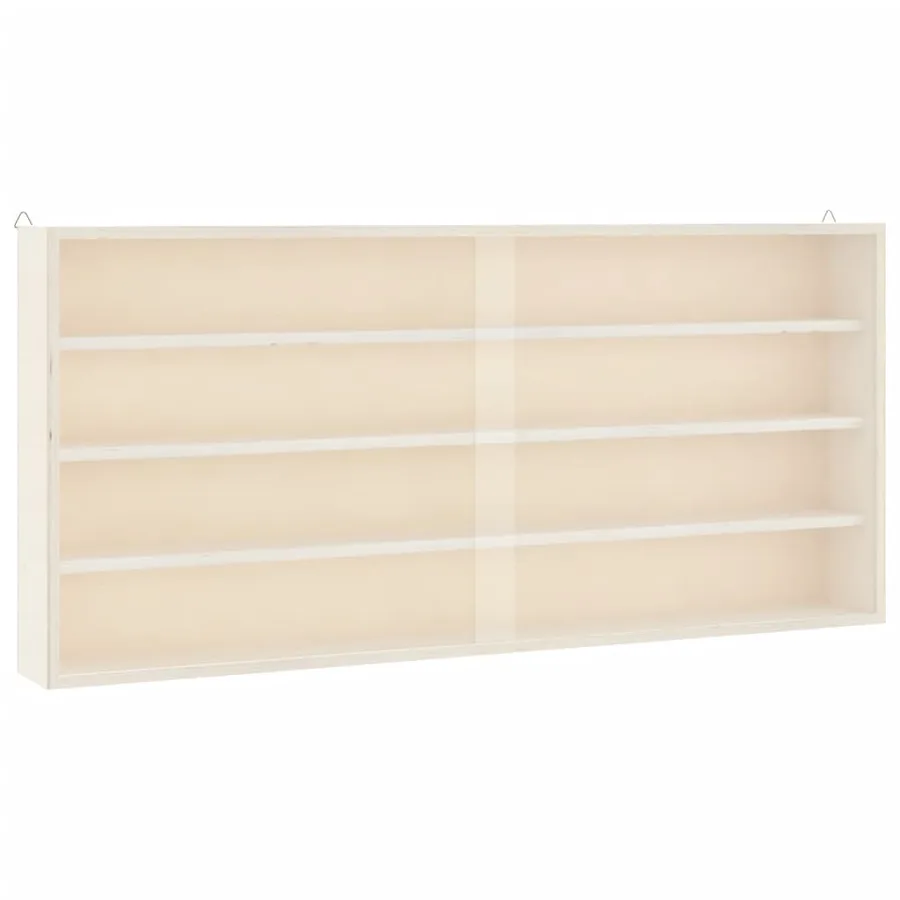 Vitrine de collection en bois avec portes 80 x 8,5 x 37 cm - 2