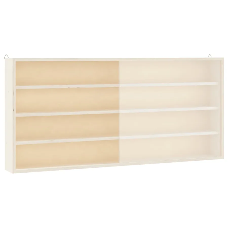 Vitrine de collection en bois avec portes 80 x 8,5 x 37 cm - 4