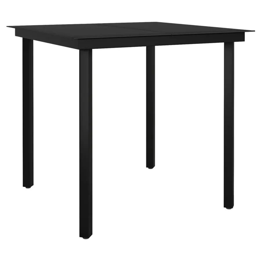 Ensemble à manger de jardin 5 pcs Gris foncé - 5