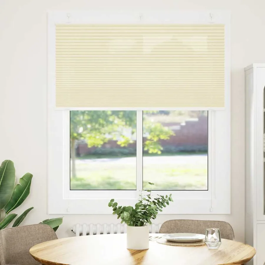 Store plissé crème 120x150cm largeur du tissu 119,4cm polyester - 2