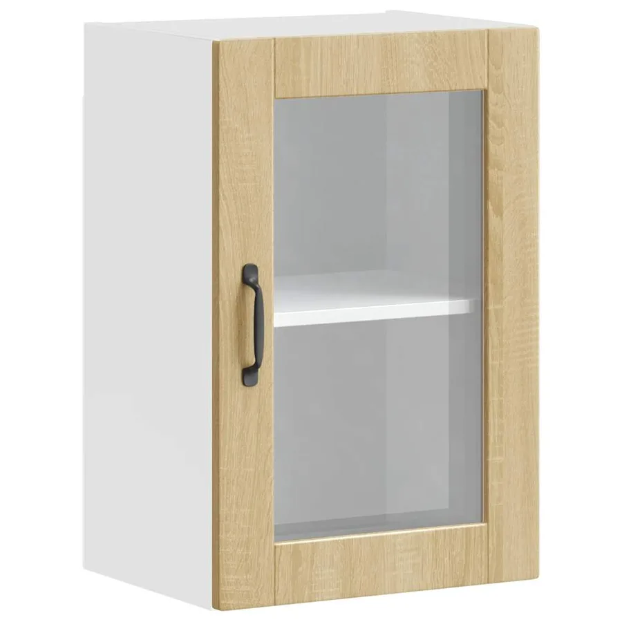 Armoire murale de cuisine et porte en verre Porto chêne sonoma - 2