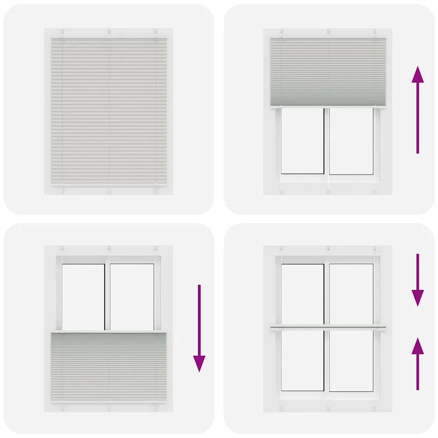Store plissé gris clair 110x150cm largeur du tissu 109,4cm - 7