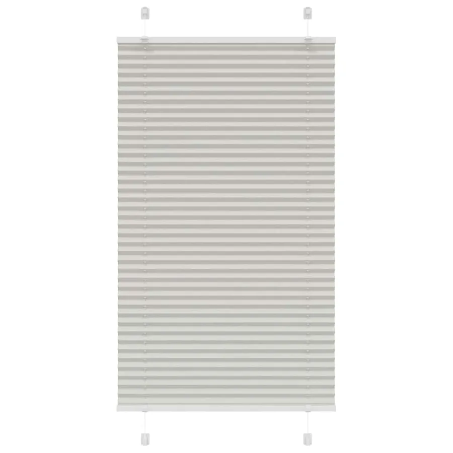 Store plissé gris clair 75x150 cm largeur du tissu 74,4 cm - 2