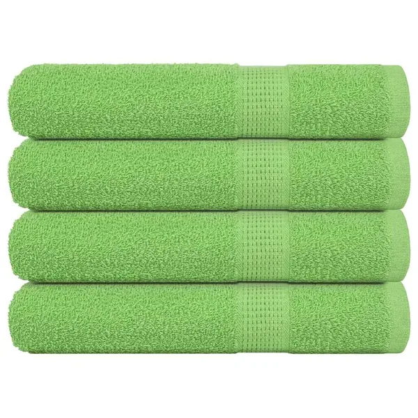 Serviettes de sauna FROGN 4 pcs vert pomme 80x200 cm 360 g/m²