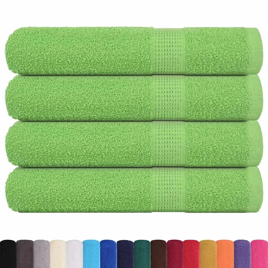 Serviettes de sauna FROGN 4 pcs vert pomme 80x200 cm 360 g/m² - 2