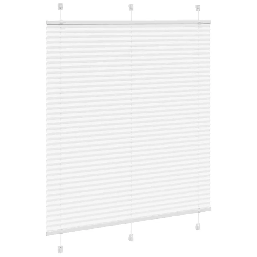 Store plissé blanc 115x100cm largeur du tissu 114,4cm polyester - 3