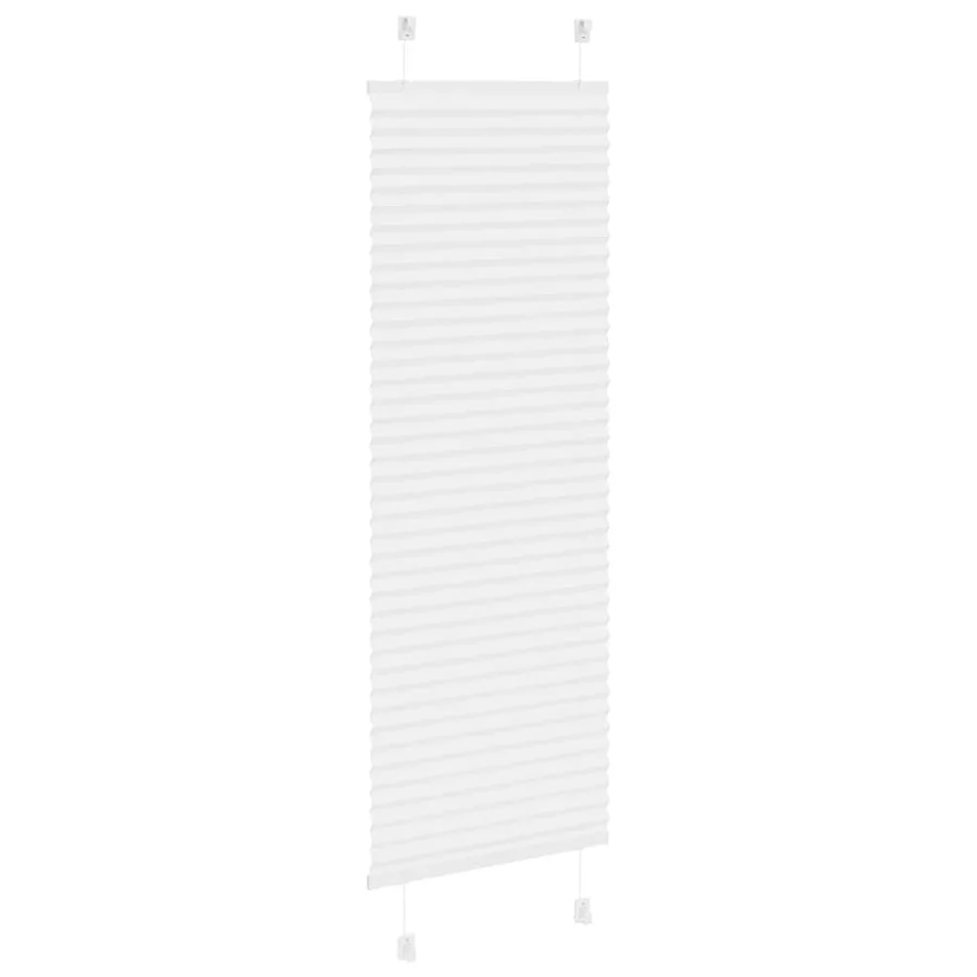 Store plissé blanc 50x100 cm largeur du tissu 49,4 cm polyester - 4