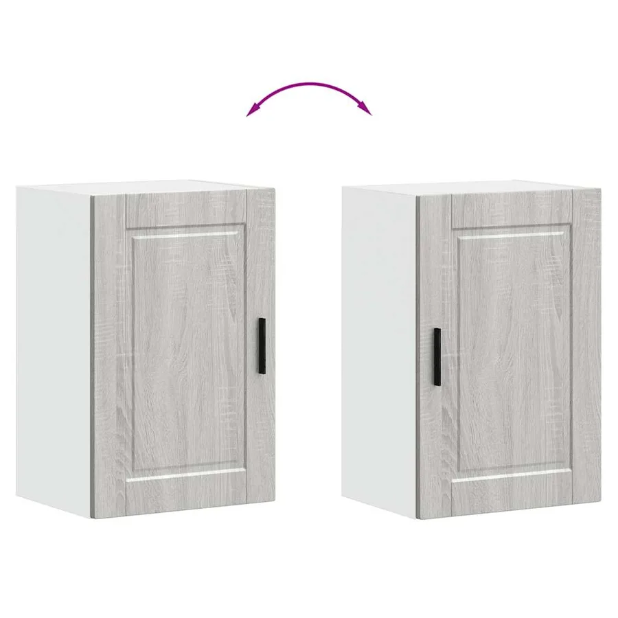 Armoire murale de cuisine Porto sonoma gris bois d'ingénierie - 9