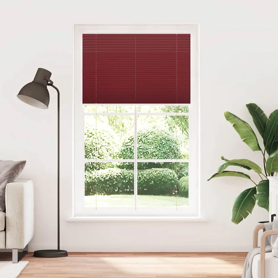 Store plissé rouge bordeaux 120x200 cm largeur du tissu 119,4cm - 2