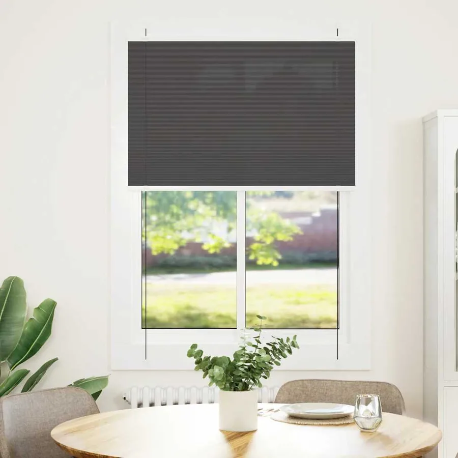 Store plissé noir 90x150 cm largeur du tissu 89,4 cm polyester - 2
