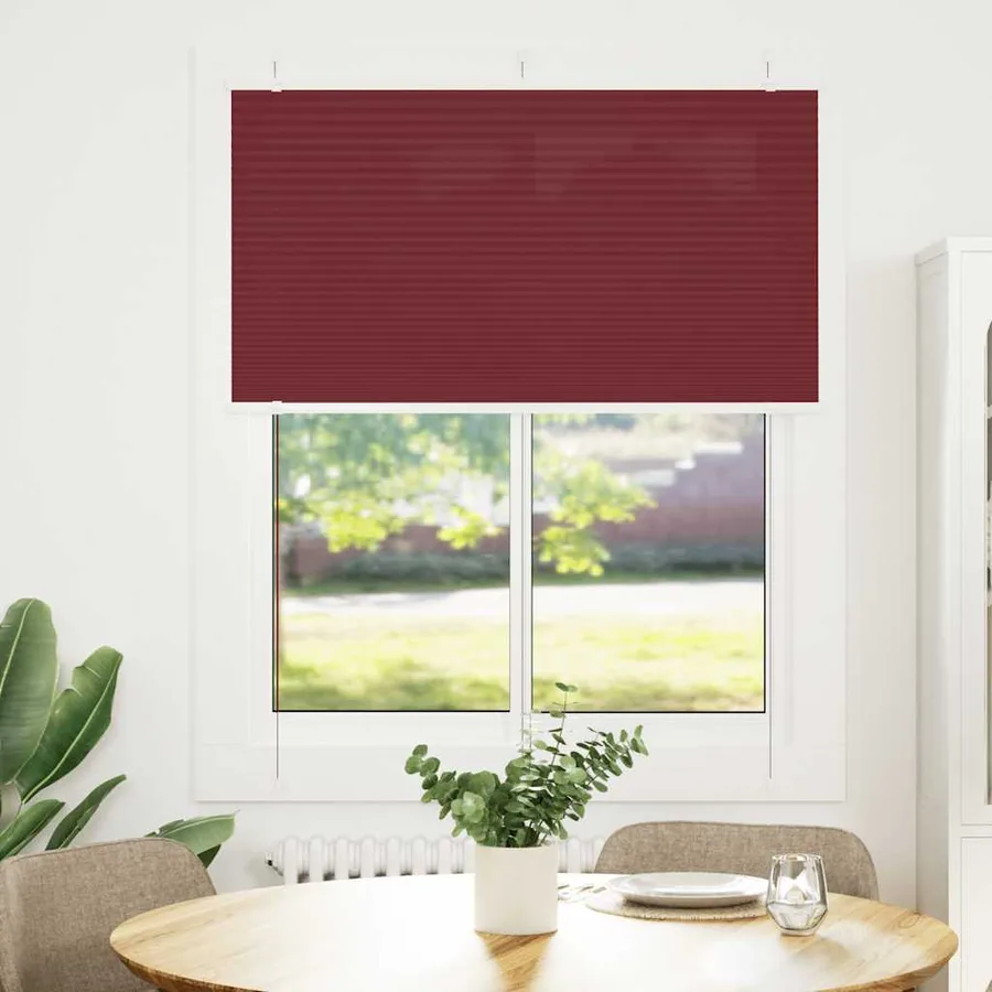 Store plissé rouge bordeaux 110x100 cm largeur du tissu 109,4cm - 2
