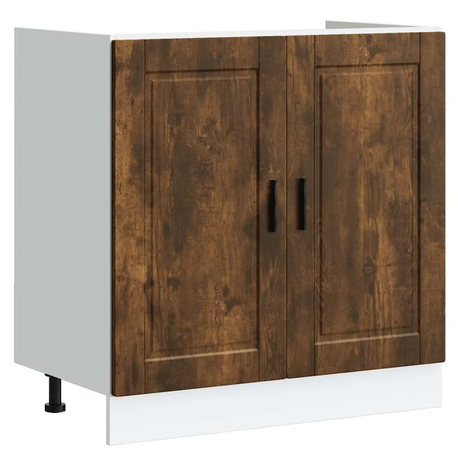 Meuble bas pour évier Porto chêne fumé bois ingénierie - 2