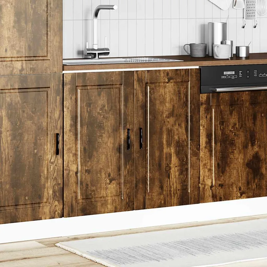 Meuble bas pour évier Porto chêne fumé bois ingénierie - 3
