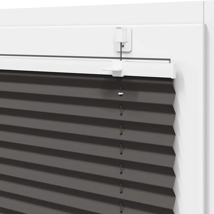 Store plissé noir 55x150 cm largeur du tissu 54,4 cm polyester - 10