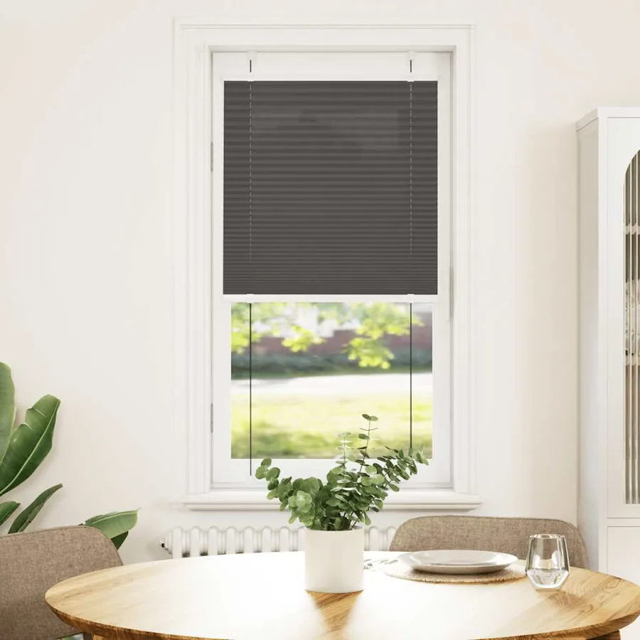 Store plissé noir 55x150 cm largeur du tissu 54,4 cm polyester - 2