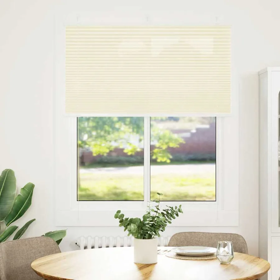 Store plissé crème 110x150cm largeur du tissu 109,4cm polyester - 2